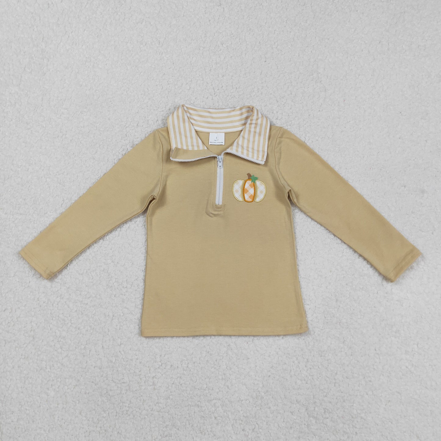 Sibling Baby Boys Girls Long Sleeve Embroidery Half Zipper Pullovers Top