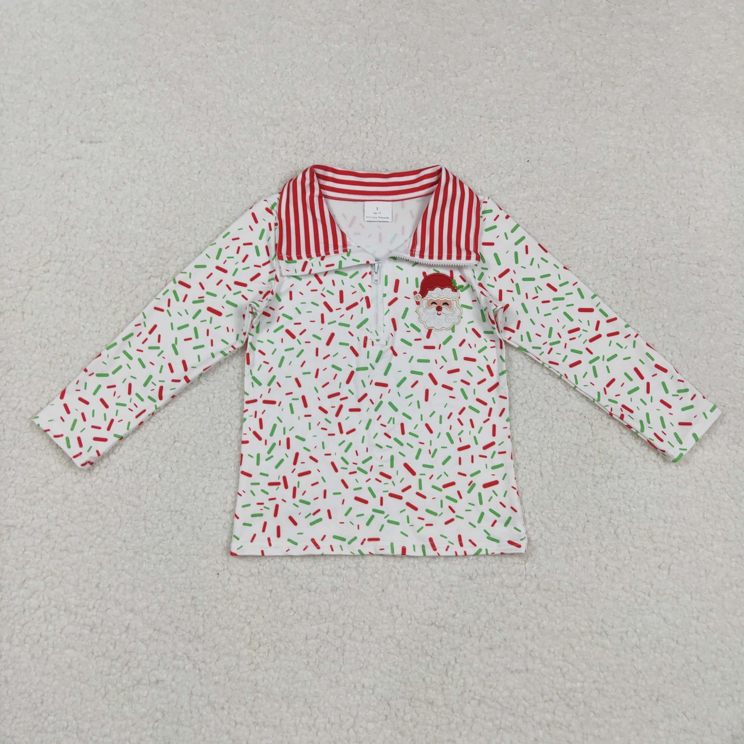 Sibling Baby Boys Girls Long Sleeve Embroidery Half Zipper Pullovers Top