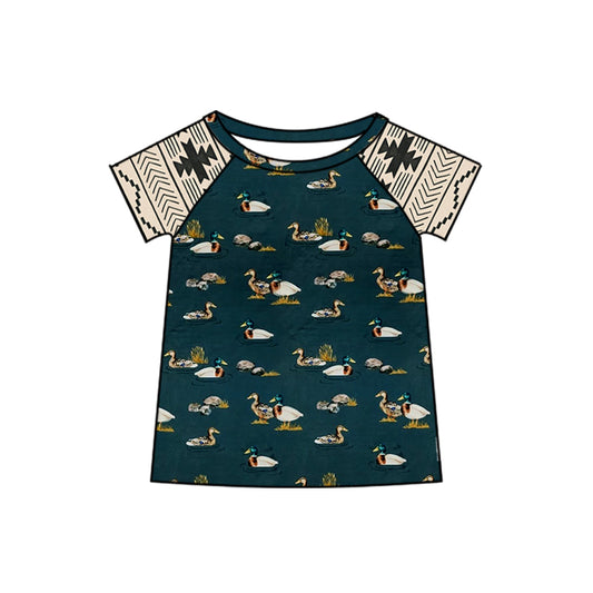 Baby Boys Western Aztec Ducks Plaid Tee Shirts Top Preorder