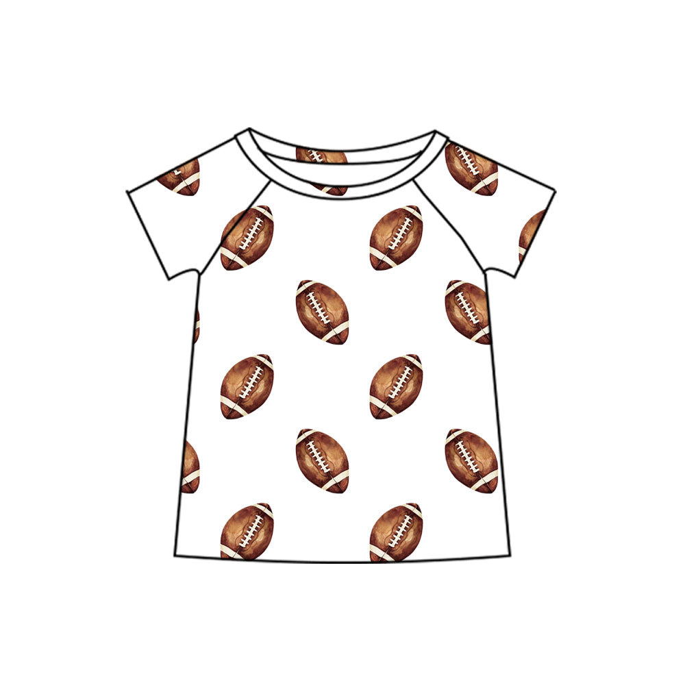 Baby Boys Footballs Plaid Team Tee Shirts Top Preorder