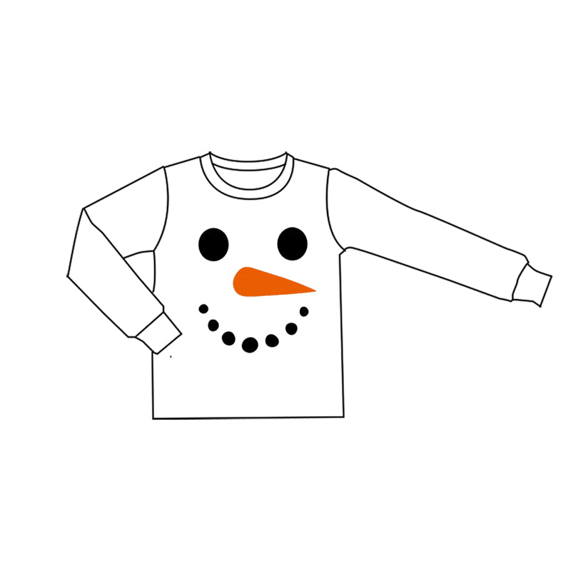 Baby Boys Long Sleeve Snowmen Christmas Tee Shirts Top Preorder