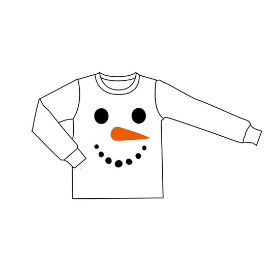 Baby Boys Long Sleeve Snowmen Christmas Tee Shirts Top Preorder