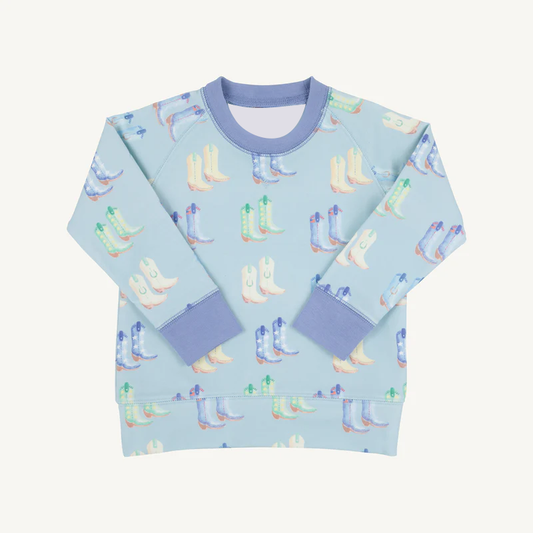 Baby Boys Blue Long Sleeve Boots Tee Shirts Top Preorder