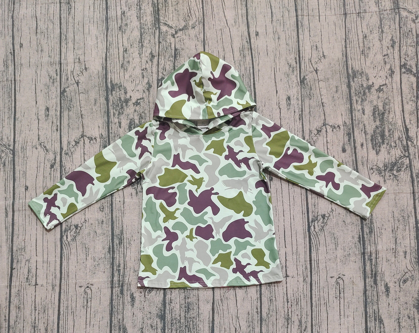 Baby Boys Green Ducks Camo Hanting Hoodies Top