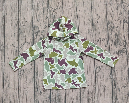 Baby Boys Green Ducks Camo Hanting Hoodies Top