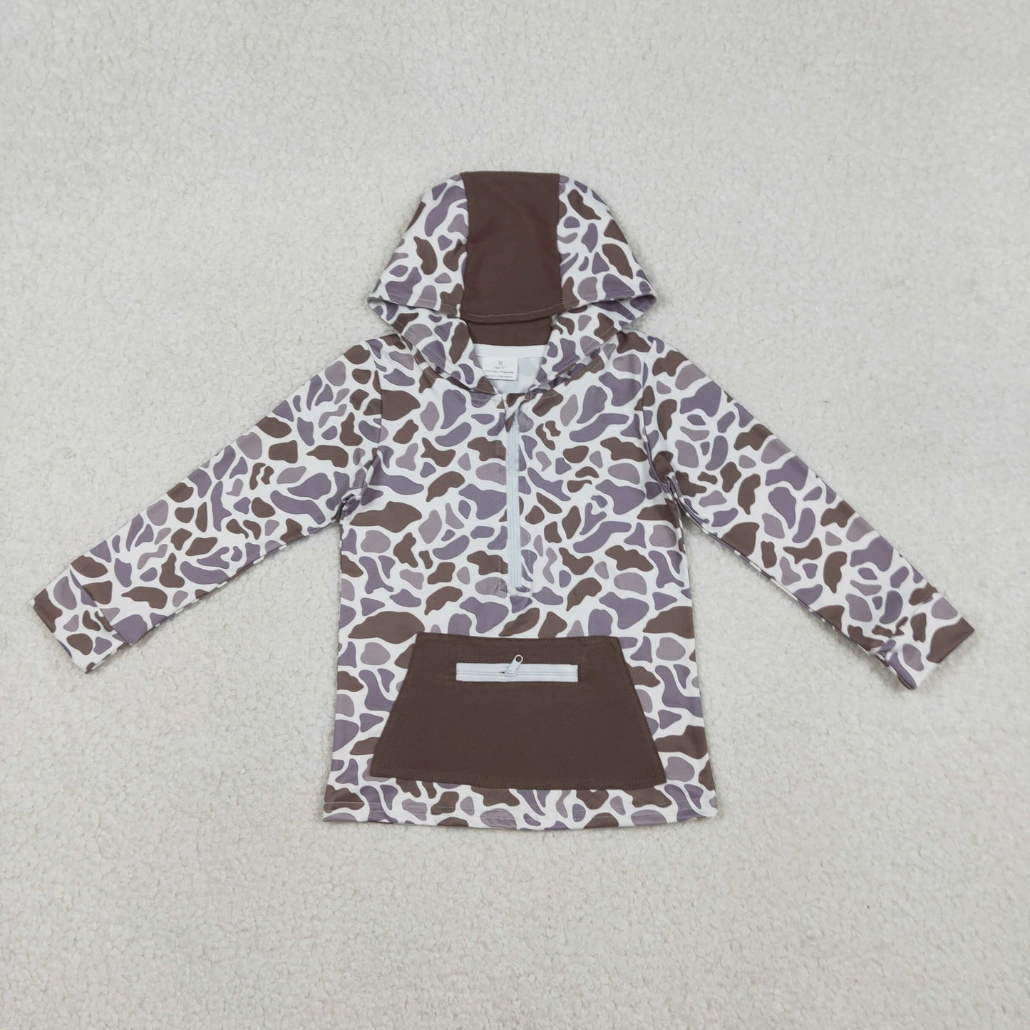 Sibling Baby Boys Girls Southern Camo Deer Hunting Pockets Zipper Hoodies Tops