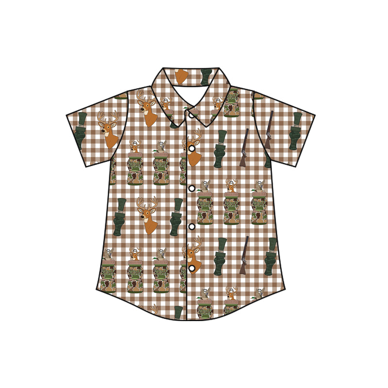 Baby Boys Camo Calls Deer Button Hunting Shirts Top Preorder