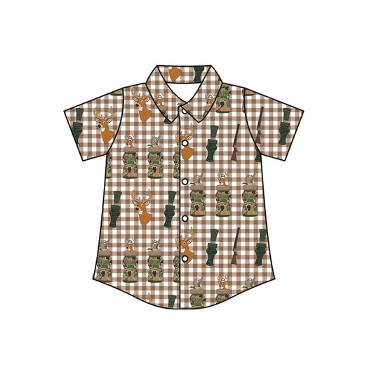 Baby Boys Camo Calls Deer Button Hunting Shirts Top Preorder