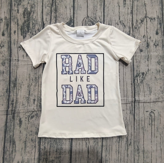 Baby Boys Short Sleeve Camo Rad Like Dad T-shirts Top