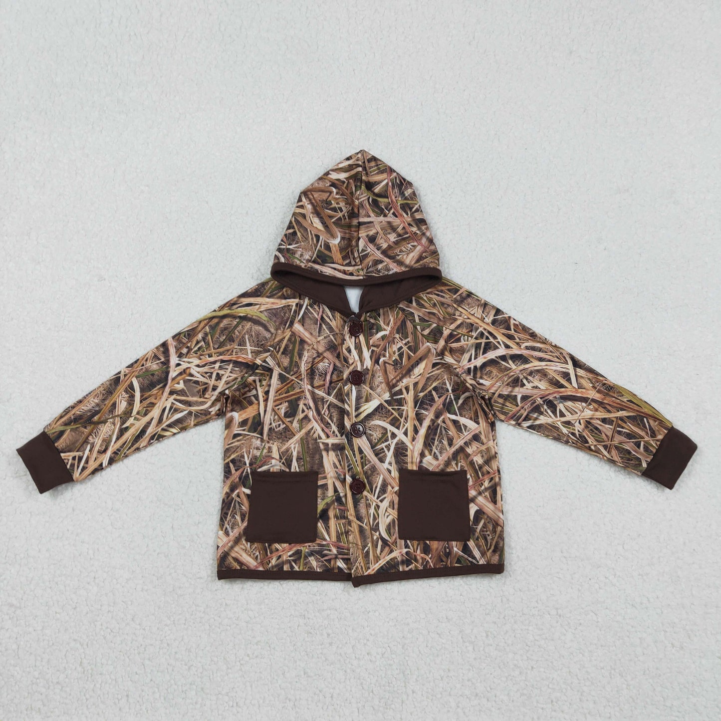 Sibling Baby Boys Southern Camo Pockets Button Hoodies Jackets Top