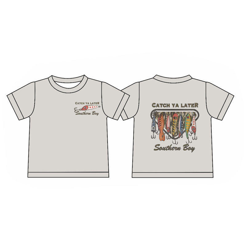 Baby Boys Back Camo Fishing Hunting T-shirts Top Preorder