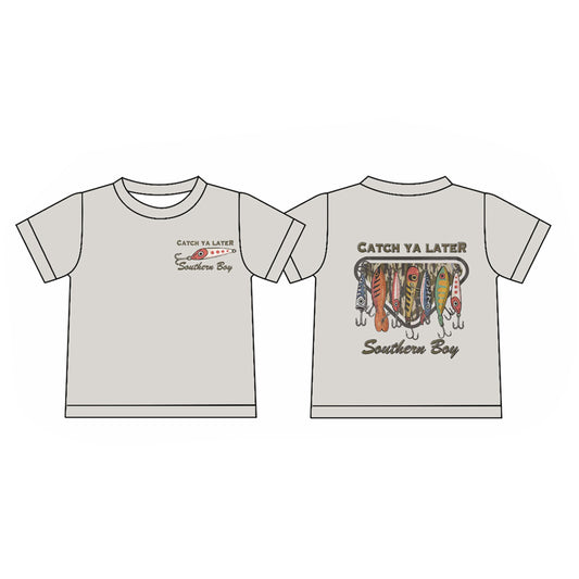 Baby Boys Back Camo Fishing Hunting T-shirts Top Preorder