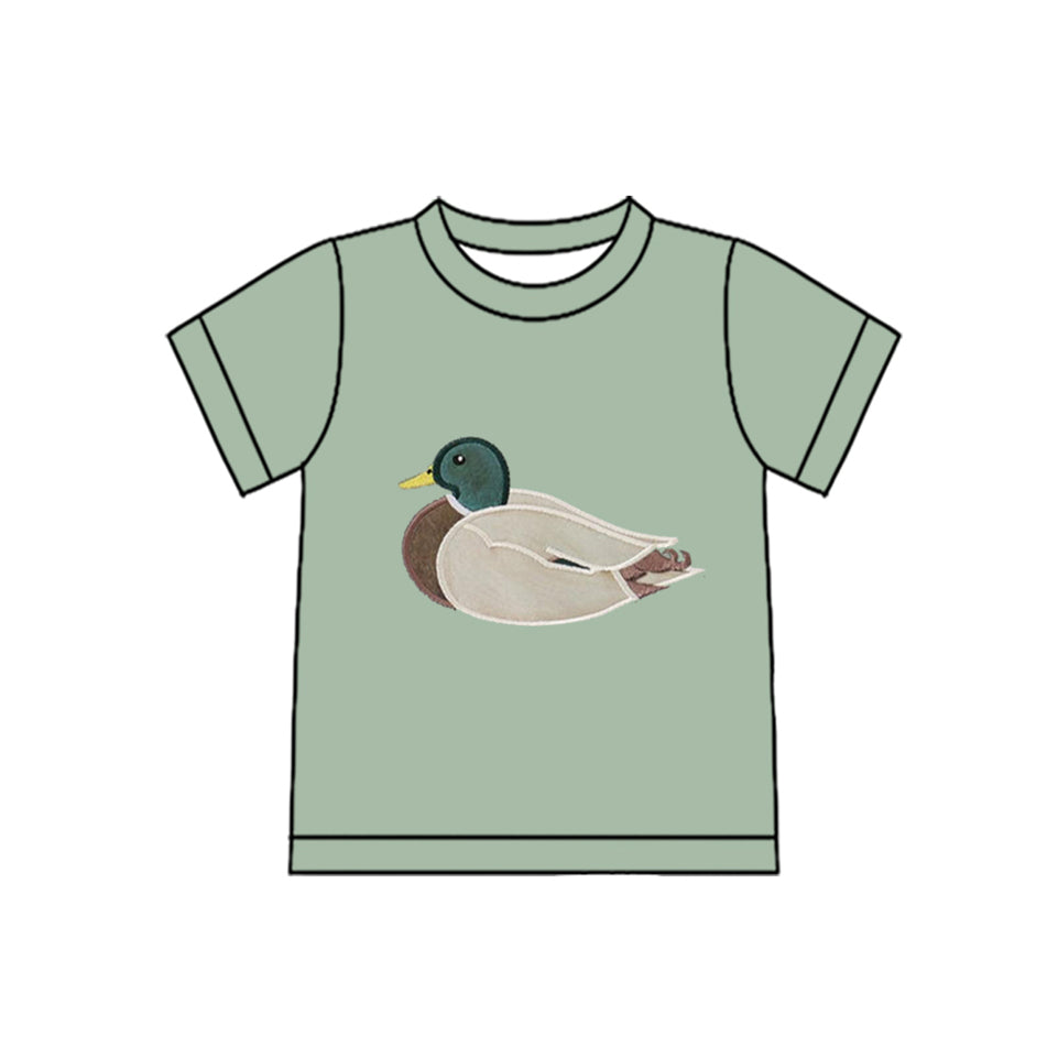 Baby Boys Short Sleeve Green Ducks Hunting T-shirts Top Preorder
