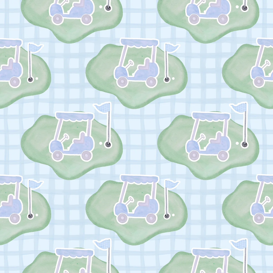 Baby Boys Blue Checked Golf Flags Button Polo Shirts Top Preorder