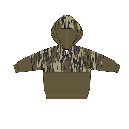 Baby Boys Olive Camo Southern Hoodies Top Preorder