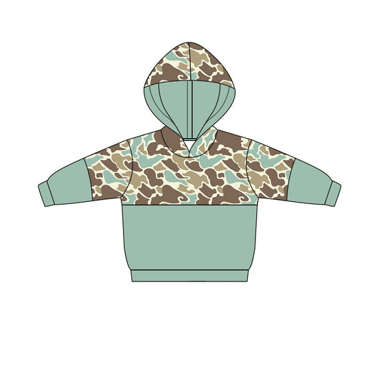 Baby Boys Green Camo Southern Hoodies Top Preorder