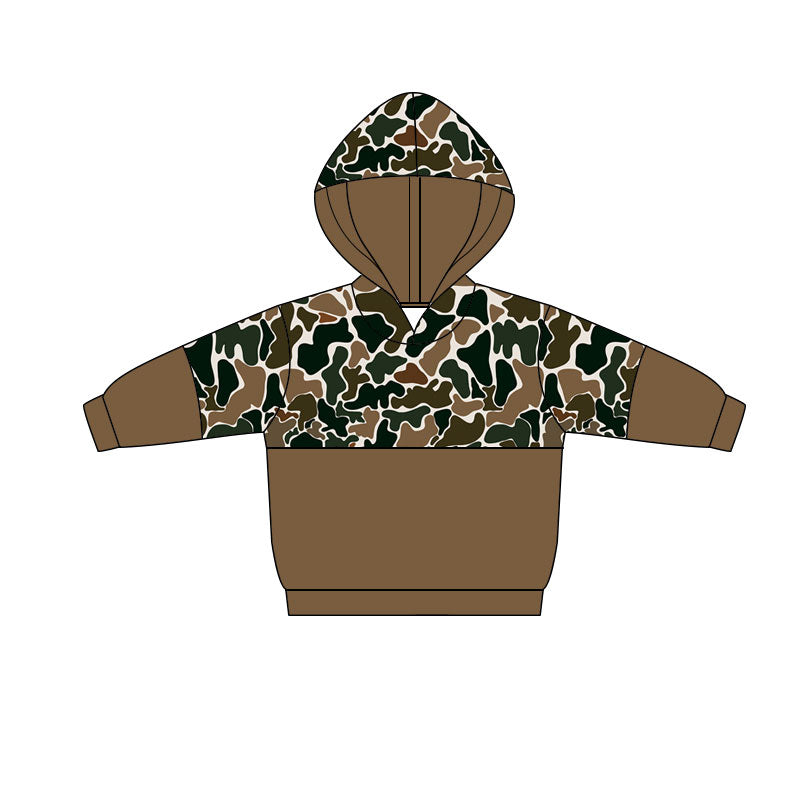 Baby Boys Brown Camo Southern Hoodies Top Preorder