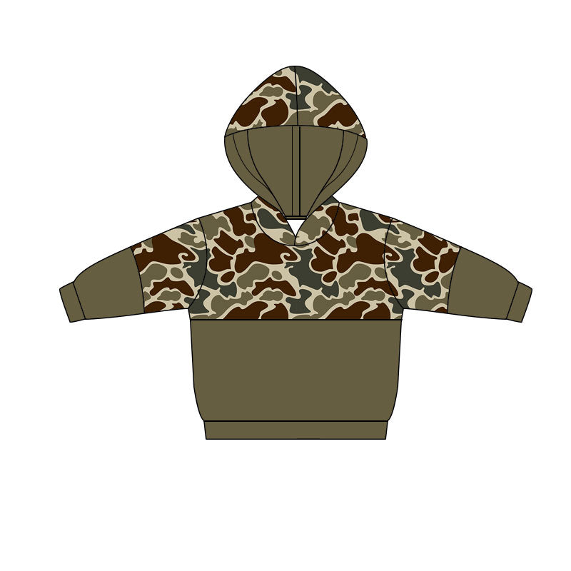 Baby Boys Khaki Camo Southern Hoodies Top Preorder