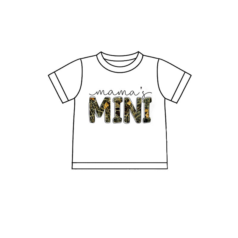 Baby Boys Short Sleeve Mama's Mini Leaves Camo T-Shirts Top Preorder