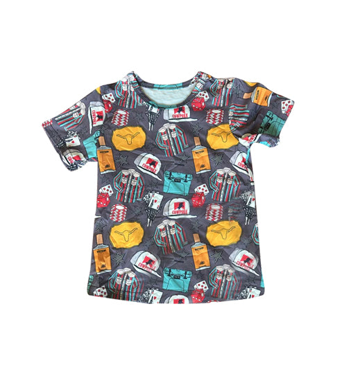 Baby Boys Western Button Polo Shirts Top Preorder