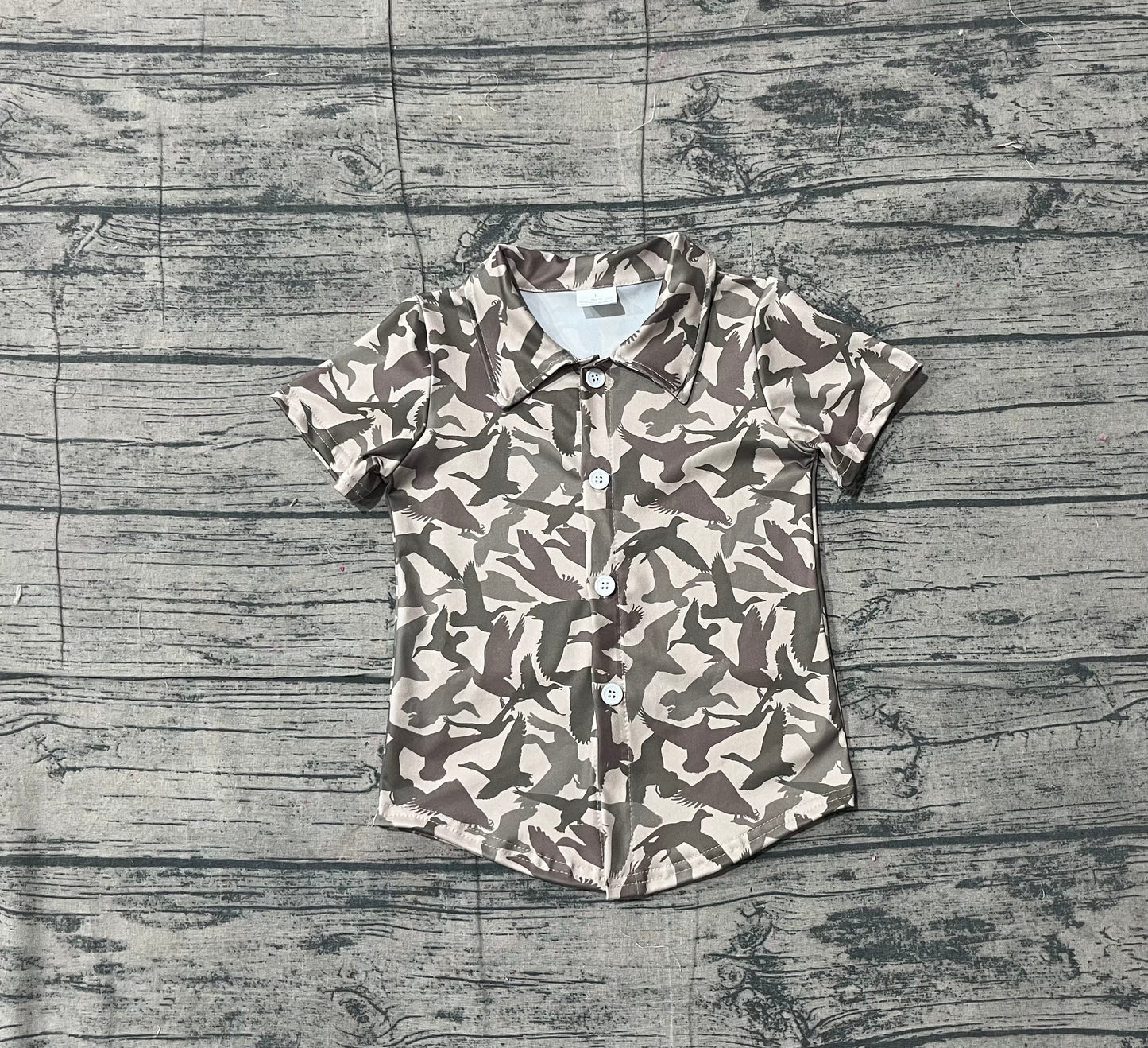 Baby Boys Southern Ducks Camo Hunting Button Shirts Top