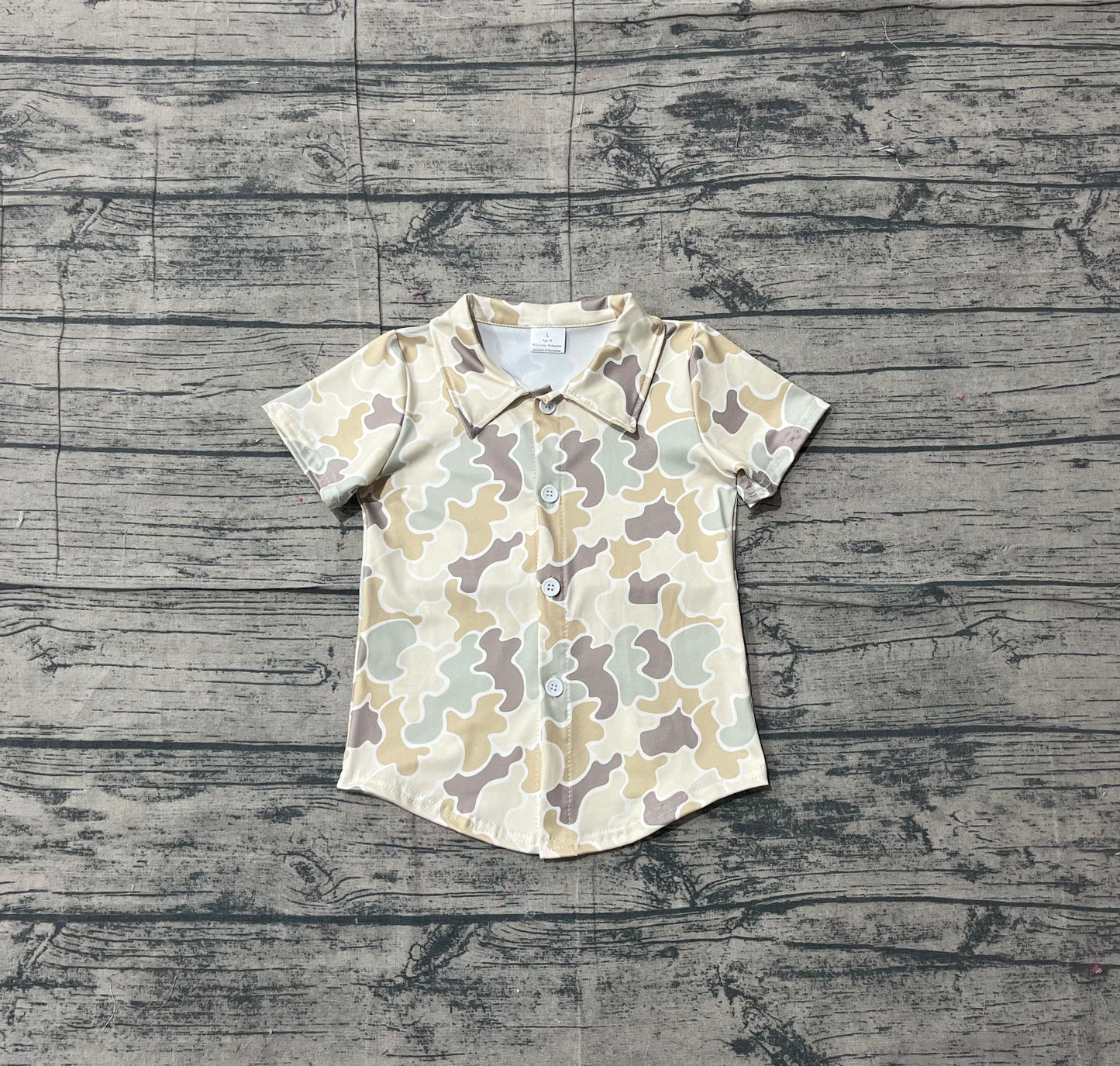 Baby Boys Southern Khaki Camo Button Shirts Top