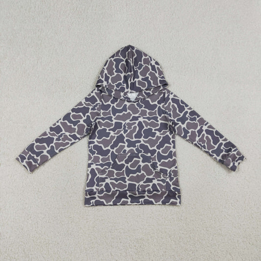 Baby Boys Southern Dark Grey Camo Pockets Hoodies Top