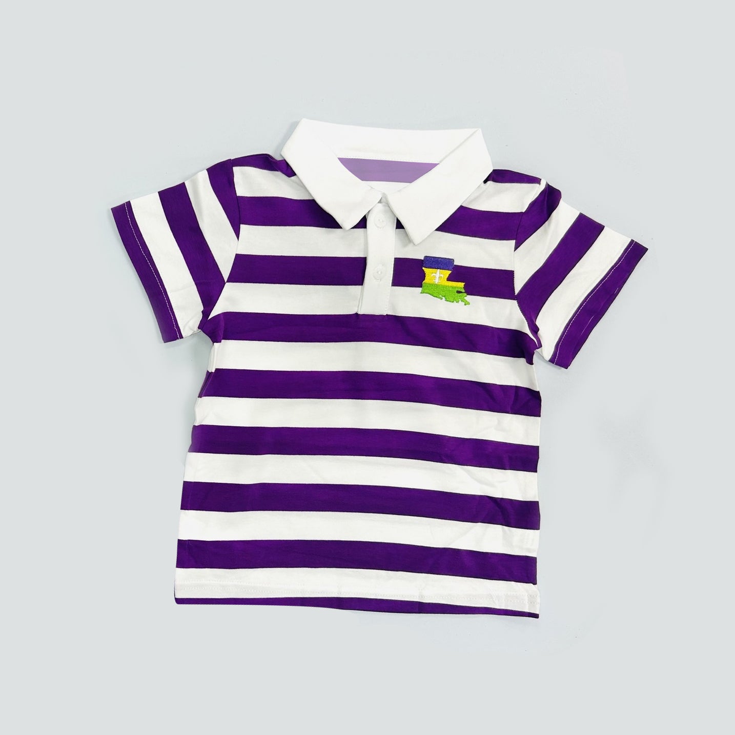 Baby Boys Mardigras Stripes Anchors Button Polo Shirts Top Preorder
