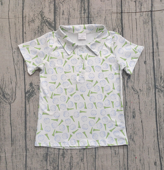 Baby Boys Golf Team Button Polo Shirts Top