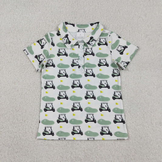 Baby Boys Green Flags Golf Button Polo Shirts Top