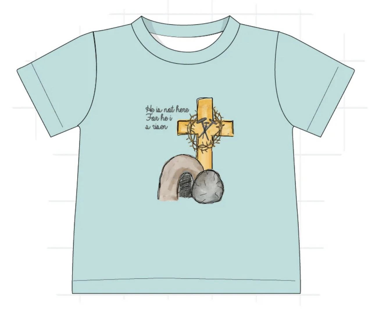 Baby Boys Short Sleeve Crosses Easter T-shirts Top Preorder