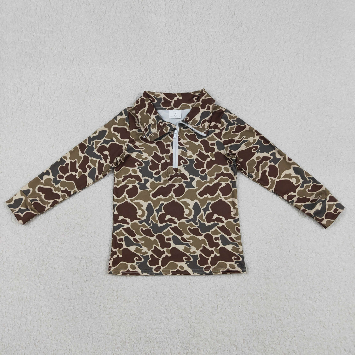 Sibling Baby Boys Long Sleeve Southern Camo Zip Pullovers Top