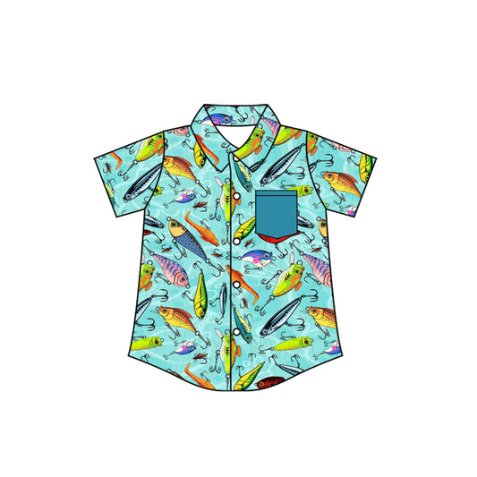 Baby Boys Fishing Hunting Button Pocket Shirts Top Preorder