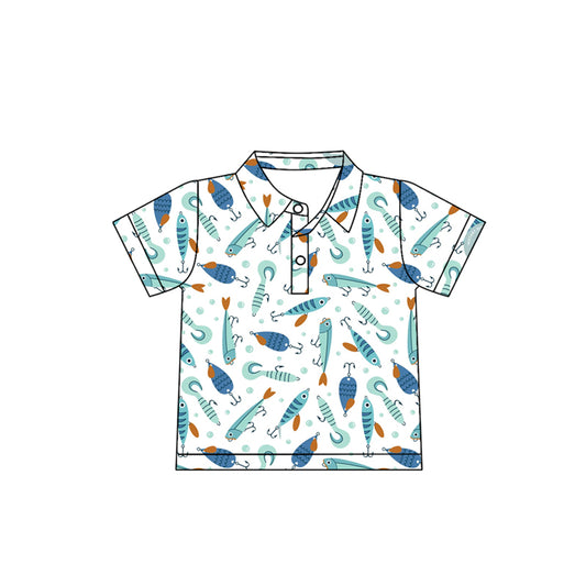 Baby Boys Fishing Hunting Button Polo Shirts Top Preorder