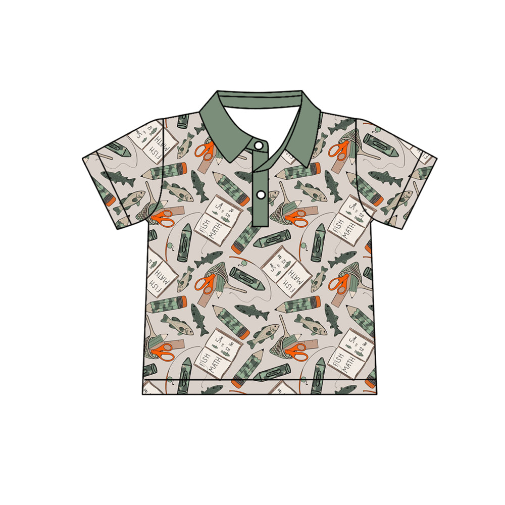 Baby Boys Short Sleeve Fishing Hunting Button Polo Shirts Top Preorder