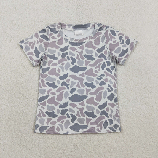 USA Shop Baby Boys Short Sleeve Southern Light Grey Camo Hunting T-shirts Top
