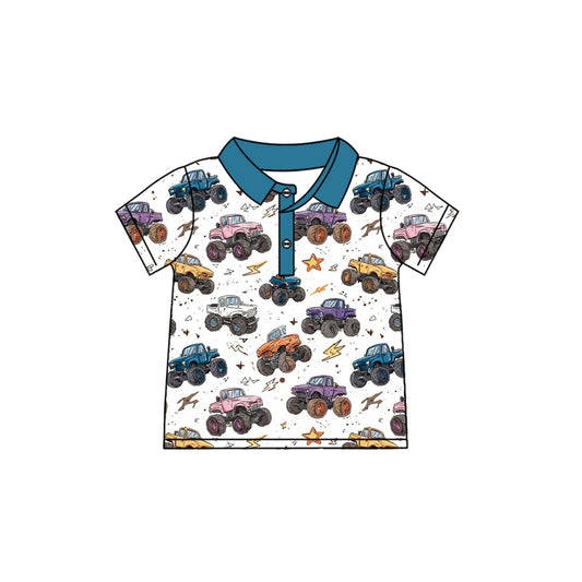 Baby Boys Stars Motors Button Polo Shirts Top Preorder