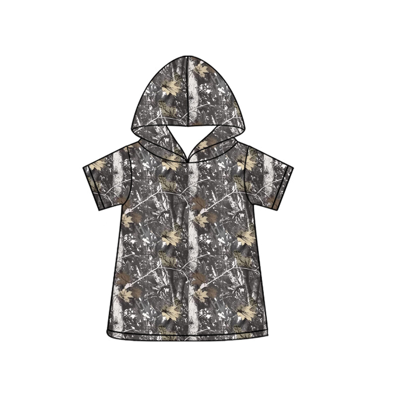 Baby Boys Short Sleeve Southern Leaves Camo Hoodies Top Preorder