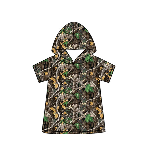 Baby Boys Short Sleeve Southern Leaves Camo Hoodies Top Preorder