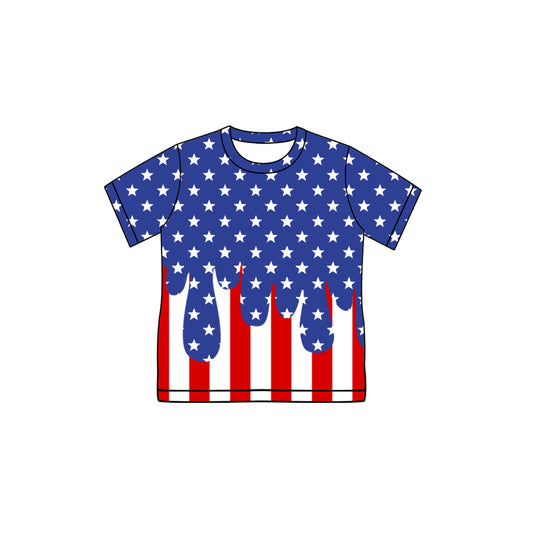Baby Boys Short Sleeve Stars Stripe 4th of July T-shirts Top Preorder
