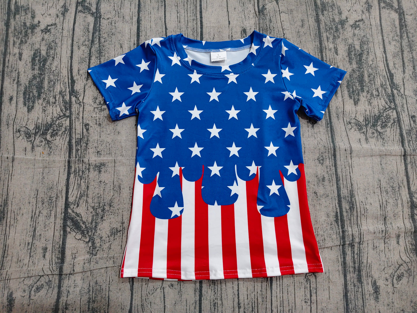 Baby Boys Short Sleeve Stars Stripe 4th of July T-shirts Top