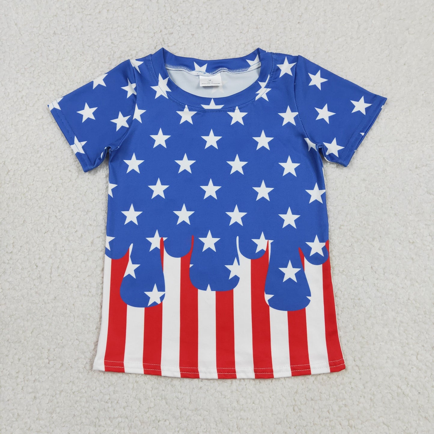 Sibling Baby Girls Stars Stripe 4th of July Shorts Clothes Sets Knee Length Dresses