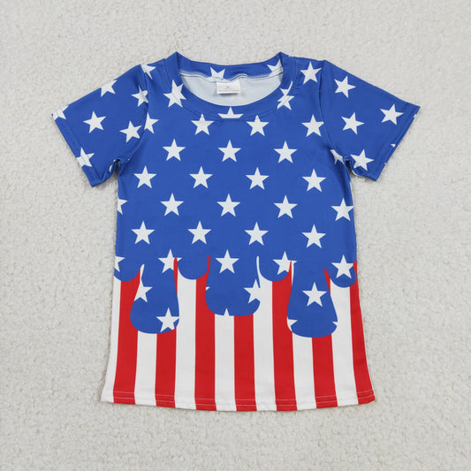 Baby Boys Short Sleeve Stars Stripe 4th of July T-shirts Top