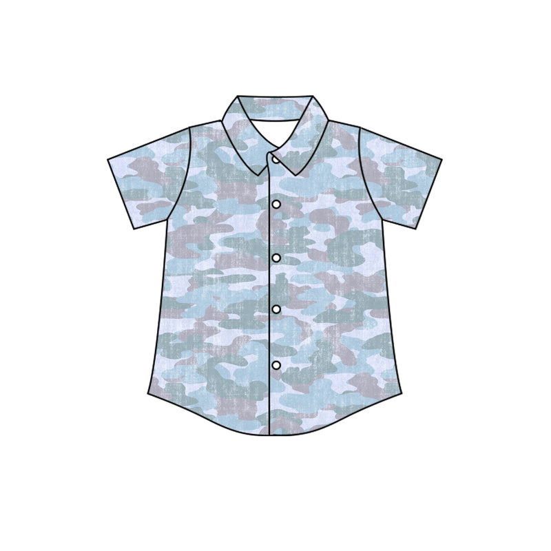 Baby Boys Southern Camo Button Shirts Top Preorder