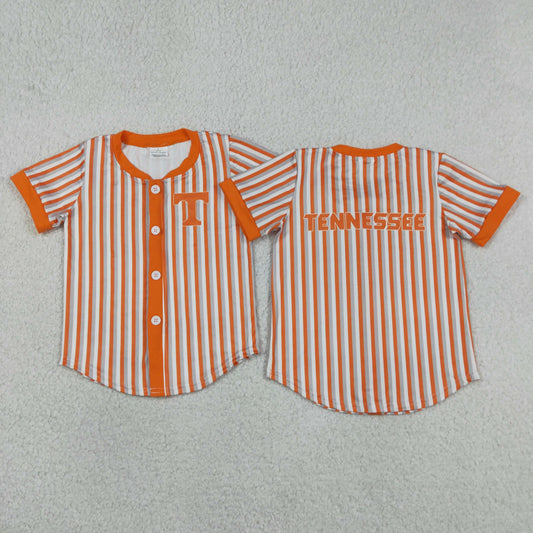 Baby Boys Orange Stripe Tennessee Team Button T-shirts Top