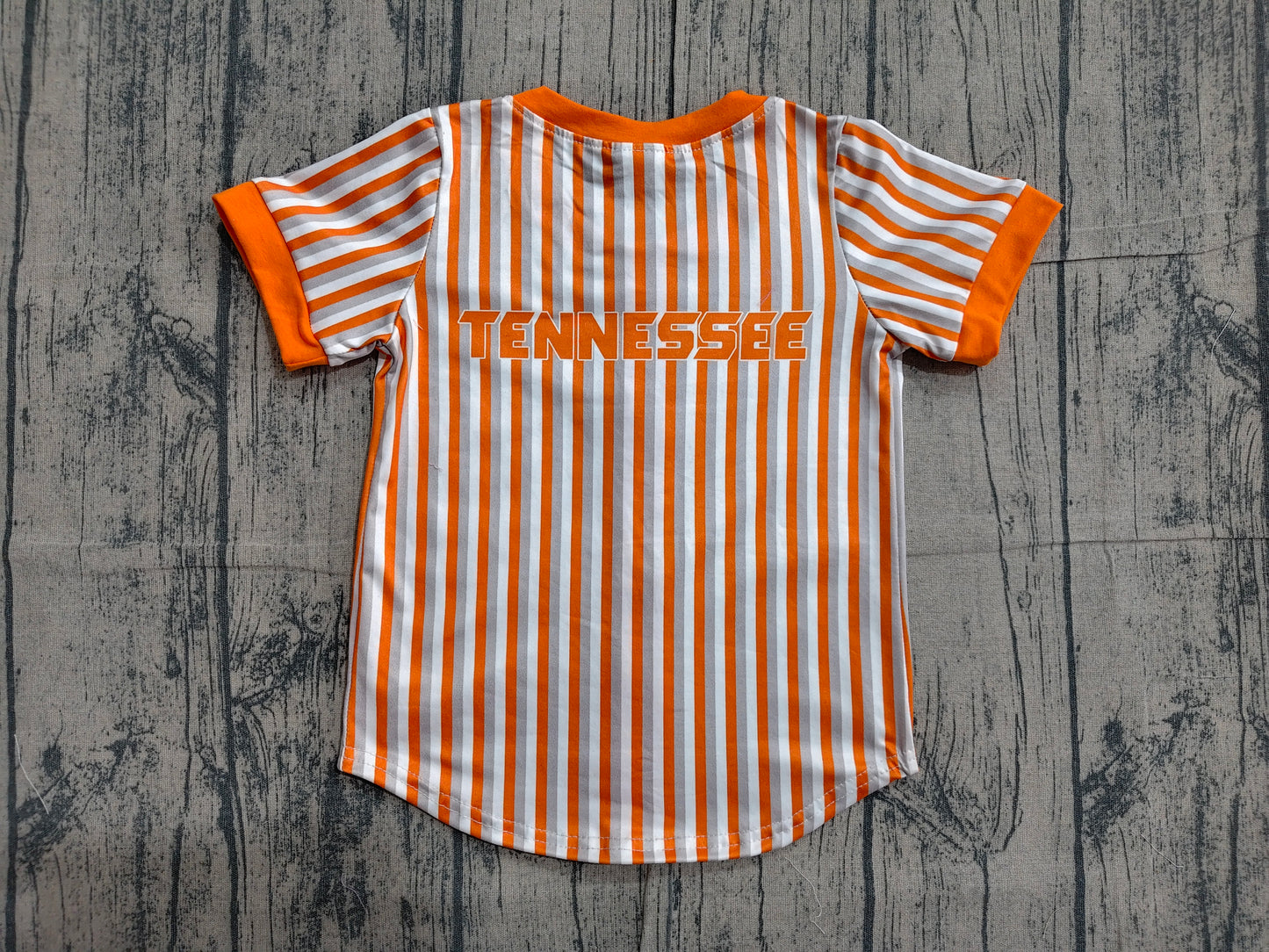 Baby Boys Orange Stripe Tennessee Team Button T-shirts Top