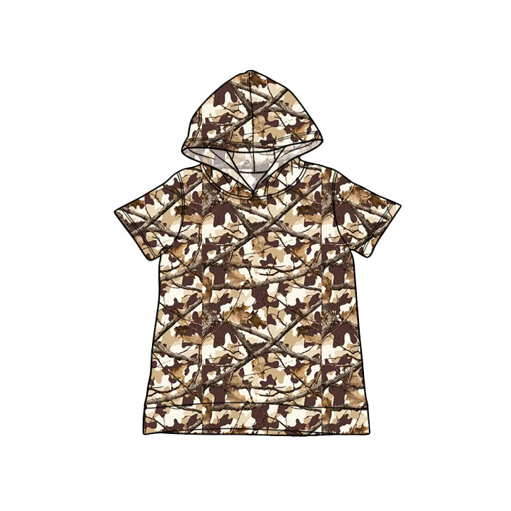 Baby Boys Southern Brown Leaves Camo Hoodies Top Preorder