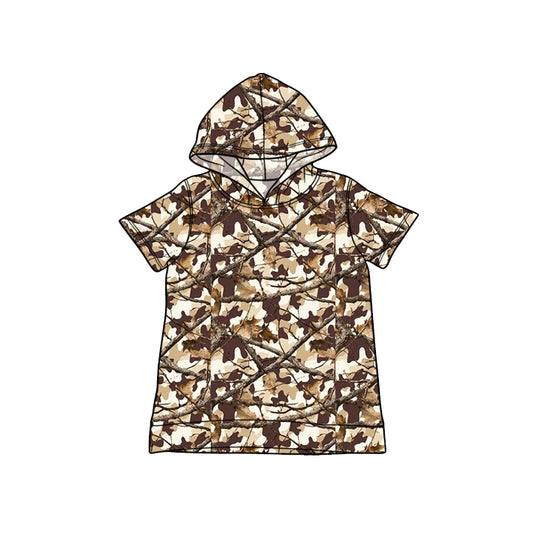 Baby Boys Southern Brown Leaves Camo Hoodies Top Preorder