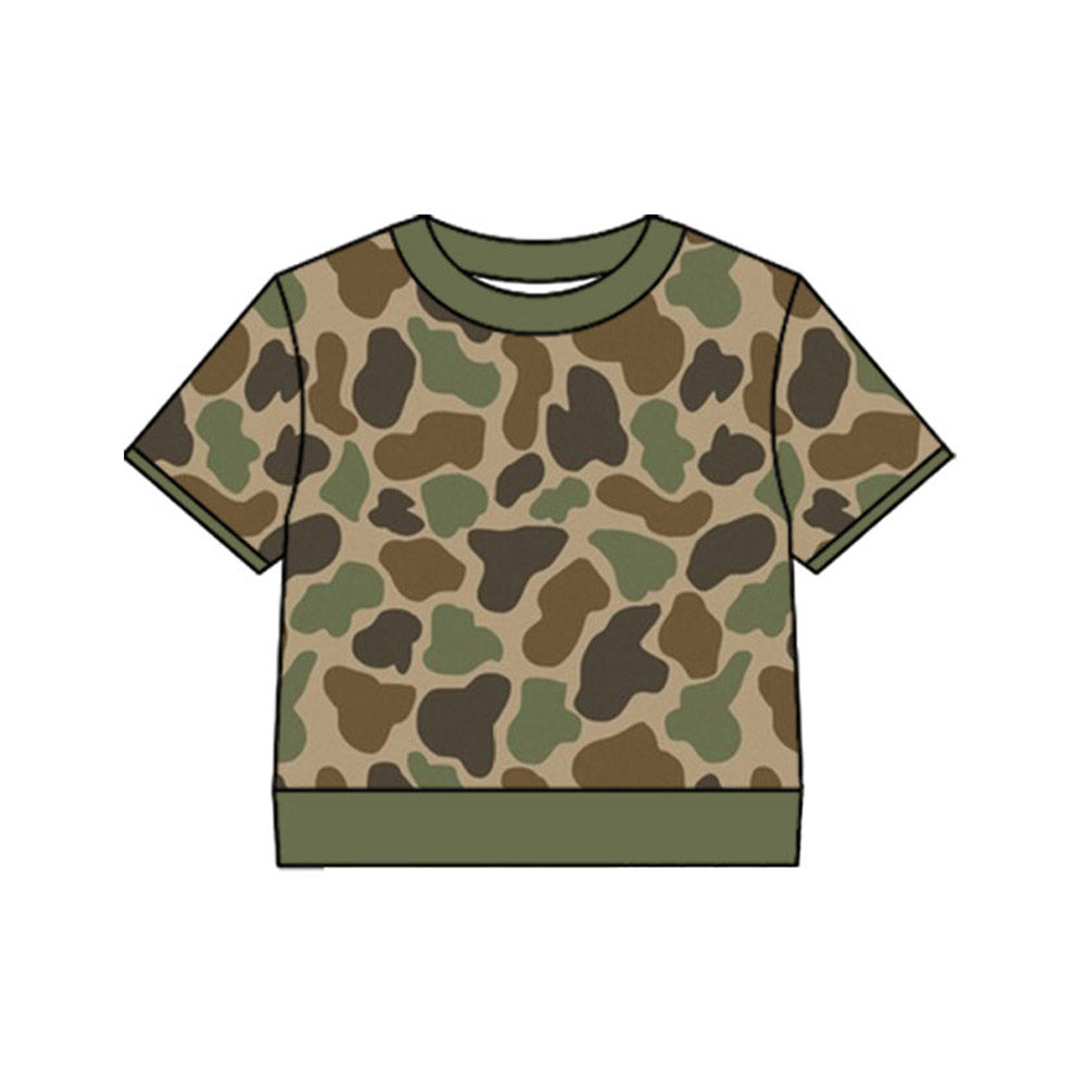 Baby Boys Short Sleeve Southern Green Camo T-shirts Top Preorder