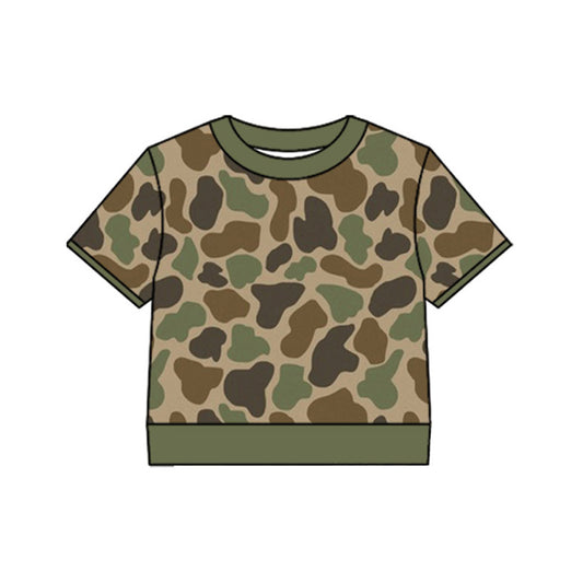 Baby Boys Short Sleeve Southern Green Camo T-shirts Top Preorder